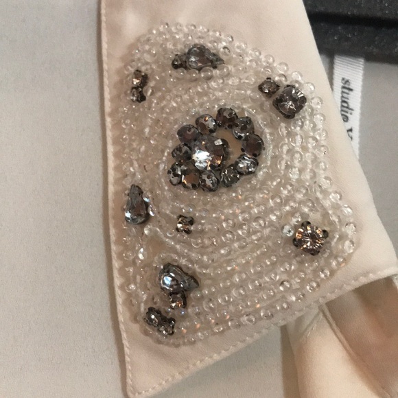 FINAL! Must go by 8/15 Cream button down blouse - Picture 2 of 3